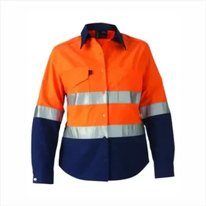 ARC FLASH 8 CAL SHIRT WITH REFL TAPE NAV 1412205BRS-XL